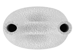 Rendez-Vous Déco Jarrón decorativo de terracota H42cm - Cruz Blanco