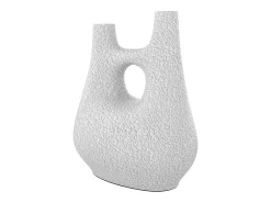 Rendez-Vous Déco Jarrón decorativo de terracota H42cm - Cruz Blanco