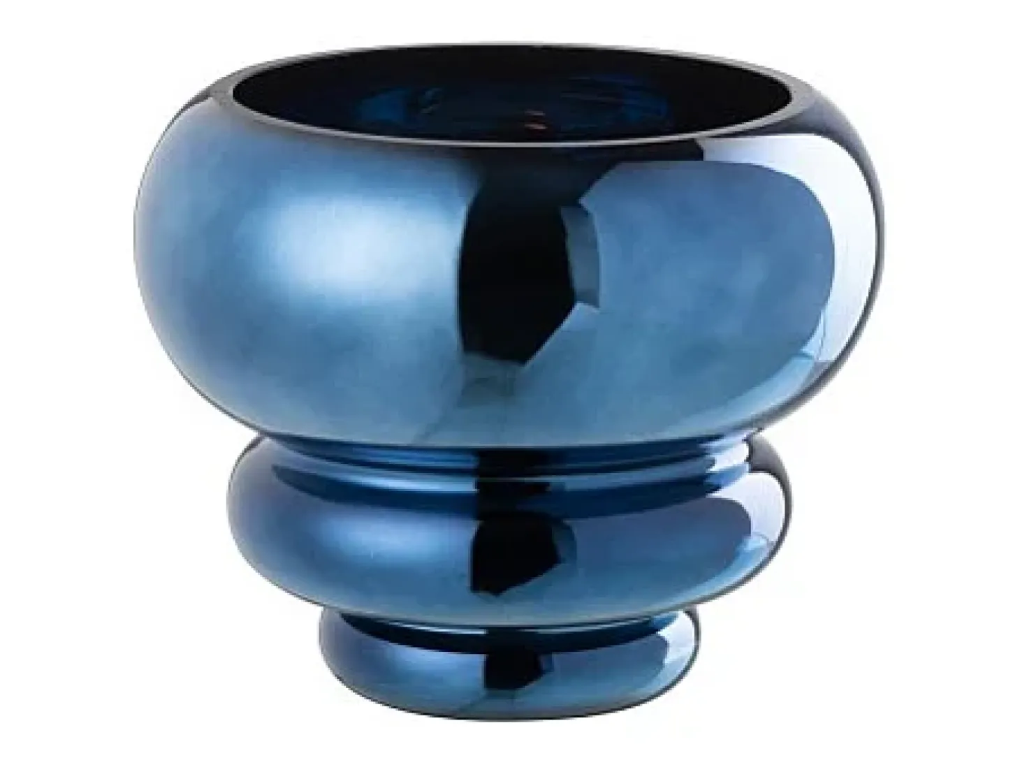 Jarrón o portavelas de cristal Belu 15,5x15,5x13,5 cm