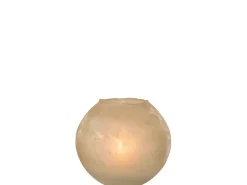 Sale J-Line Jarrón soda redondo cristal oro Alt. 22 cm Dorado