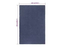 Jochem Alfombra rectangular algodón azul marino 180x250 cm