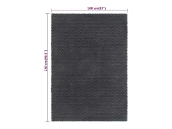 Jochem Alfombra rectangular algodón antracita 160x230 cm