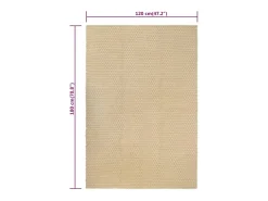 Online Garden Furniture Jochem Alfombra rectangular algodón natural 120x180 cm Marru00f3n