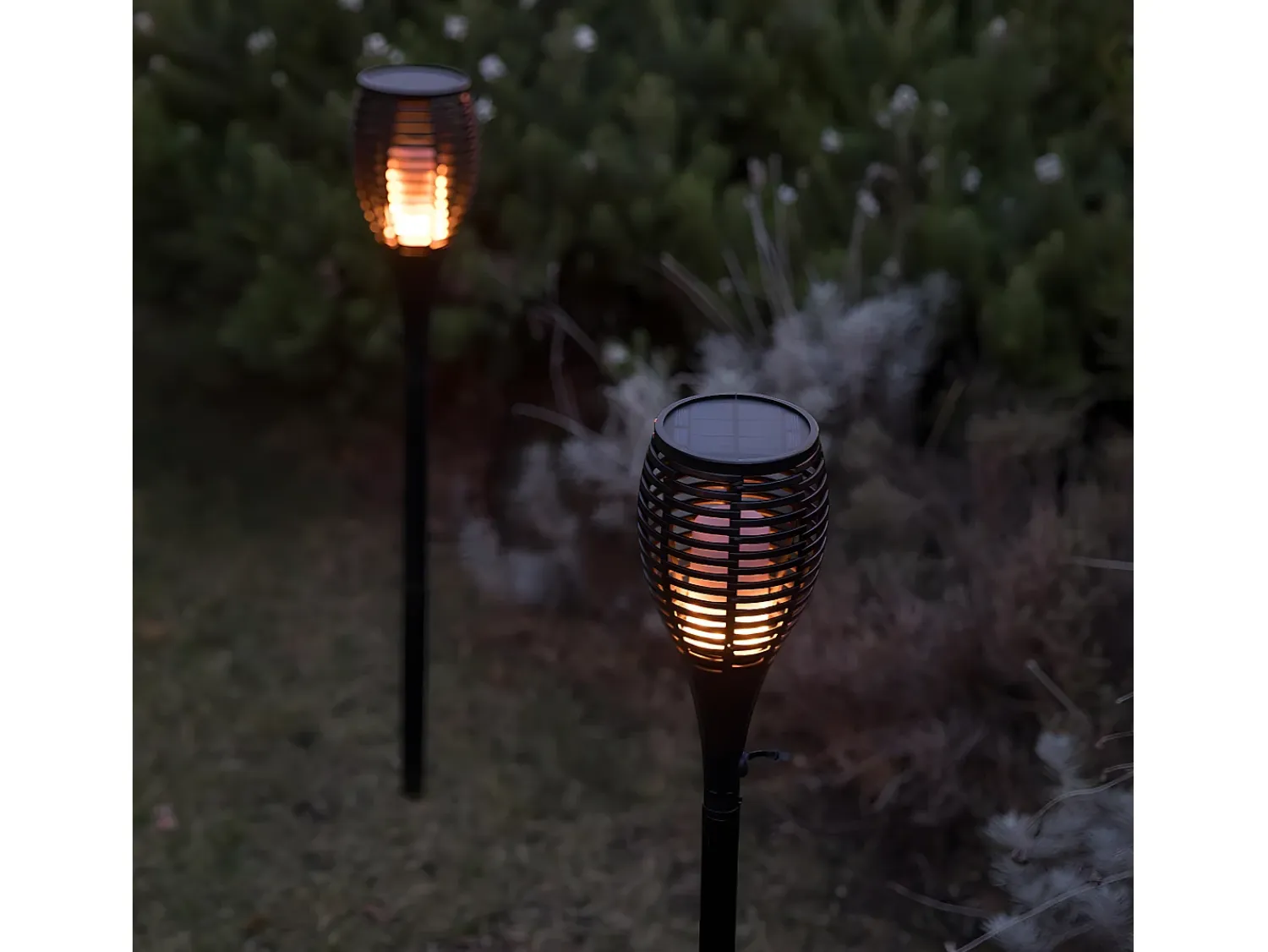 Outlet Lumisky Juego de 2 antorchas con efecto de llama H70CM MAITY Negro