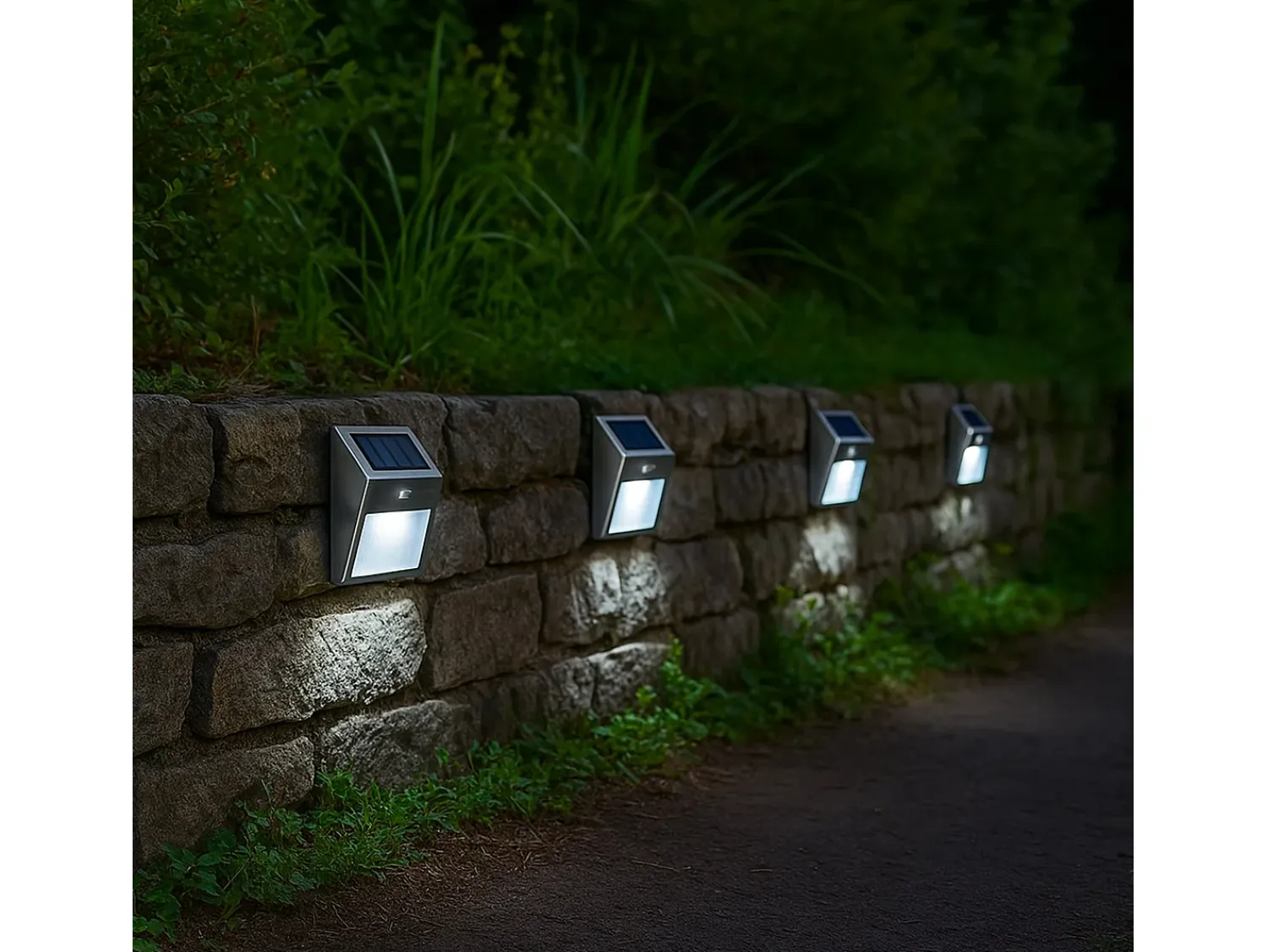 Lumisky Iluminación Exterior^Juego de 2 apliques solares de pared H10CM WALLY Gris