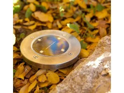 Lumisky Iluminación Exterior^Juego de 8 balizas solares redondas D12CM DECKY Negro
