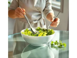 Juego de 2 cubiertos para ensalada Jet Sablé de acero inoxidable - Diseño contemporáneo Laguiole