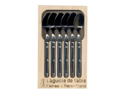 Jean Dubost Cubierto^Juego de 6 cucharas de café de acero inoxidable Laguiole