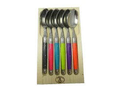 Hot Jean Dubost Juego de 6 cucharas de mesa Laguiole Tonic Mix - Multicolor
