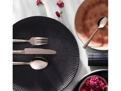 Amefa Cubierto^Juego de 6 cucharillas de café Moka Champagne rosé - Colección Felicity Rosa