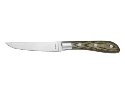 Best Amefa Juego de 4 cuchillos de carne Achille Bois de pakka de Plateado
