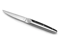 Amefa Cubierto^Juego de 4 cuchillos de carne Emperor - Estilo de alta gama, hoja dentada, mango bimaterial ABS y acero inoxidable Gris