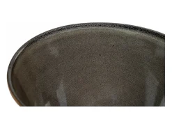 Juego de 4 cuencos de cerámica gris y marrón ø 15x9 cm