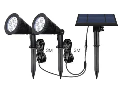 Lumisky Iluminación Exterior^Juego de 2 focos solares conectados 400LM FAMILY SPIKY Negro