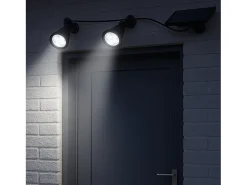 Lumisky Iluminación Exterior^Juego de 2 focos solares conectados 400LM FAMILY SPIKY Negro