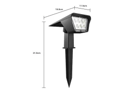Lumisky Iluminación Exterior^Juego de 2 focos solares 250LM CURTIS Negro