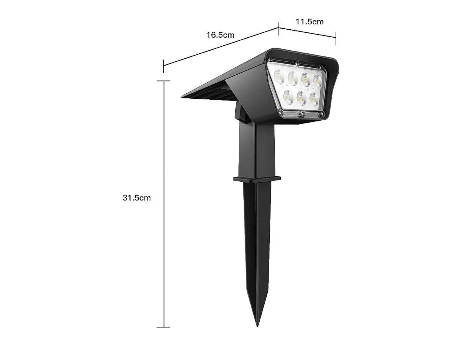 Lumisky Iluminación Exterior^Juego de 2 focos solares 250LM CURTIS Negro