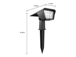 Lumisky Iluminación Exterior^Juego de 2 focos solares 250LM CURTIS Negro