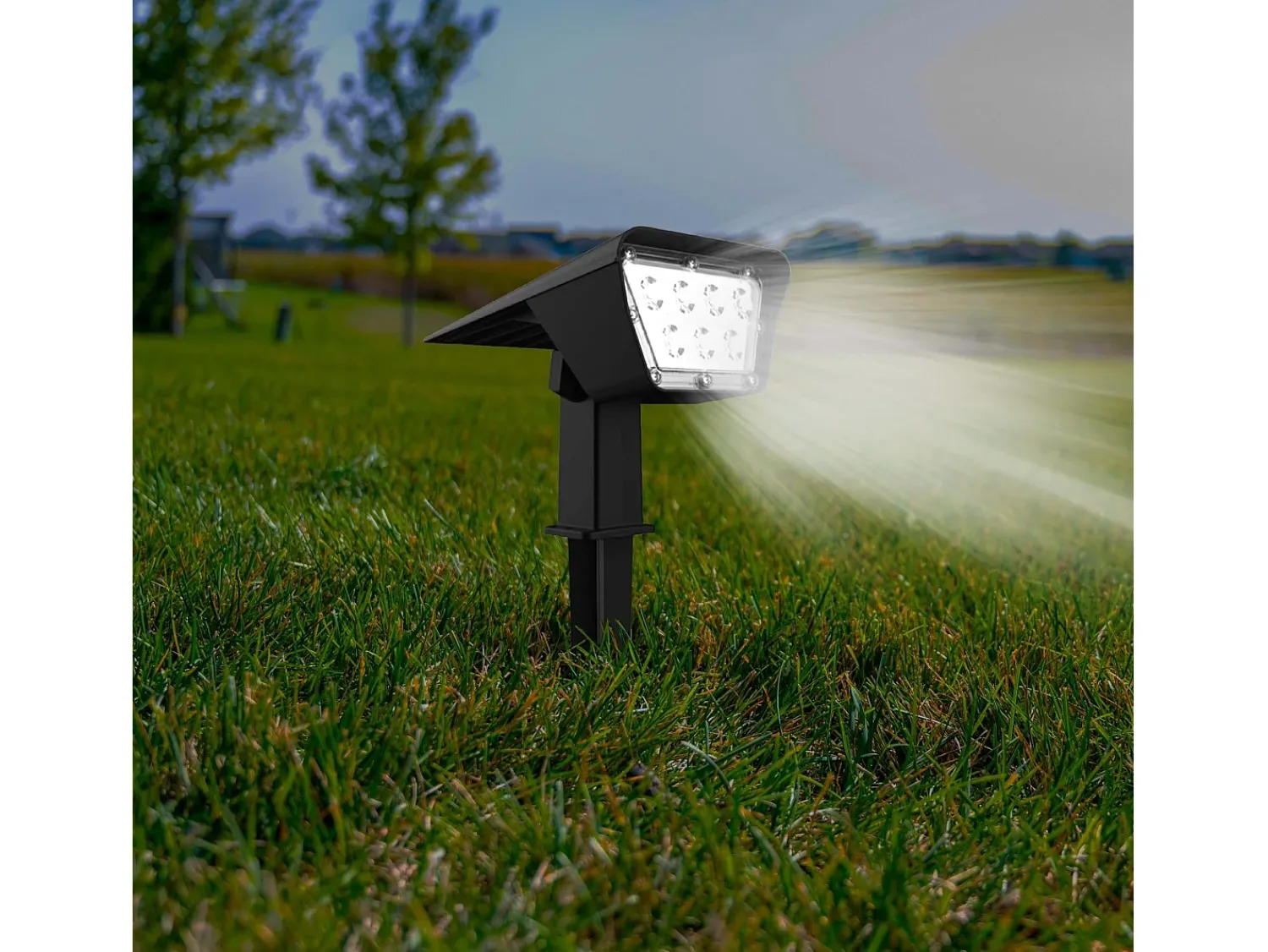 Lumisky Iluminación Exterior^Juego de 2 focos solares 250LM CURTIS Negro
