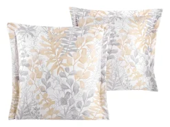 Juego de 2 fundas de almohada satén de algodón "Occale beige"