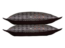 New Blanc avenue Juego de 2 fundas de almohada satén de algodón "Majeur" Multicolor