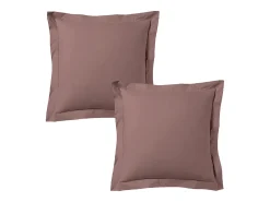 Outlet Blanc avenue Juego de 2 fundas de almohada satén de algodón Rosa
