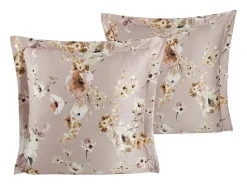 Blanc avenue Ropa De Cama^Juego de 2 fundas de almohada satén de algodón "Aki" Beige