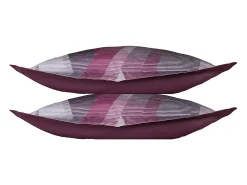 Juego de 2 fundas de almohada satén de algodón "Helix Purple"