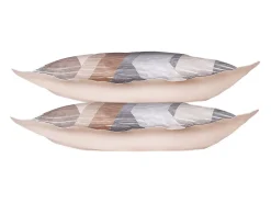 Discount Blanc avenue Juego de 2 fundas de almohada satén de algodón "Helix Brown" Multicolor