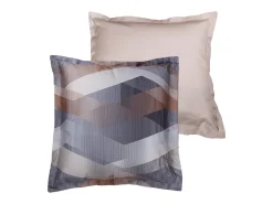 Discount Blanc avenue Juego de 2 fundas de almohada satén de algodón "Helix Brown" Multicolor
