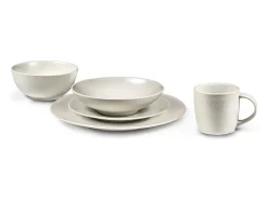 Sale MEDARD DE NOBLAT Juego de 6 Platos de Ensalada y Pasta Stone Marfil 19 cm - Colección Médard de Noblat Blanco