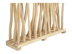 Juego de 2 separadores de ambientes de madera de teca - L. 100 x P. 25 x H. 180 cm - Natural - GAYANA