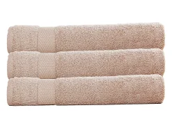 Online Blanc avenue Juego de 3 toallas felpa 50*90 cm 500 gr/m² 100% algodón Beige