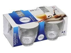 Discount Duralex Juego de 4 vasos Gigogne de 16 cl - ¡Recuerdos de la infancia!