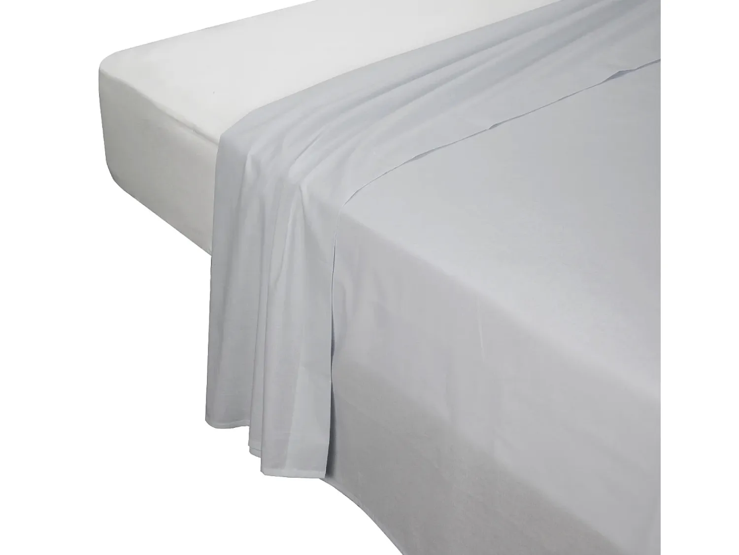 Clearance PIKOLIN Juego de cama 200 hilos Percal algodón Cama 135/140 Gris