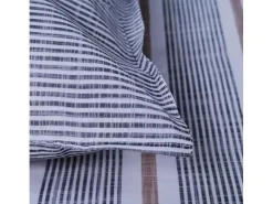 Discount Today Juego de cama azul 220 x 240 cm. Blanco