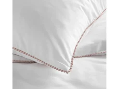 Douceur d'intérieur Ropa De Cama^Juego de cama con borlas 240 x 220 cm Blanco