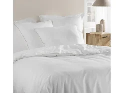 Douceur d'intérieur Ropa De Cama^Juego de cama con borlas 240 x 220 cm Blanco
