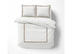 Juego de cama de 3 piezas de algodón y lino 240 x 220 cm