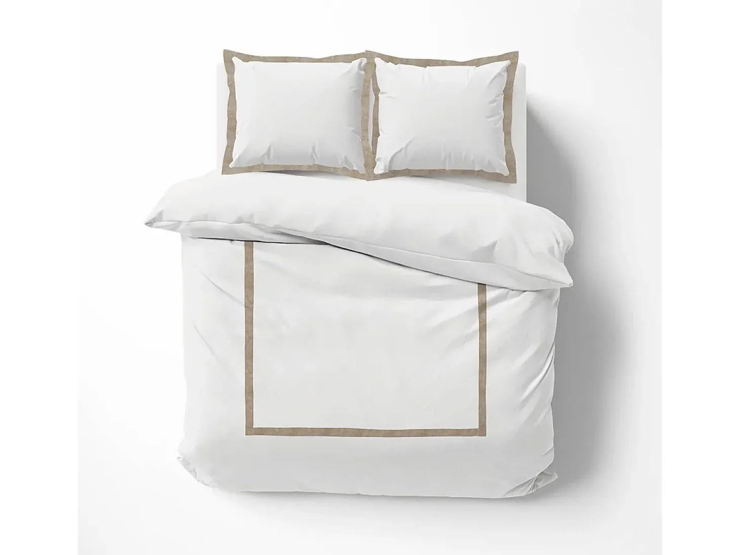 Juego de cama de 3 piezas de algodón y lino 240 x 220 cm
