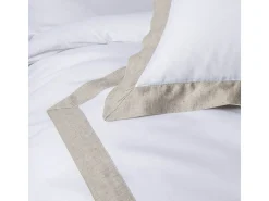 Juego de cama de 3 piezas de algodón y lino 240 x 220 cm