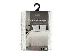 Discount Douceur d'intérieur Juego de cama de 3 piezas con acolchado 240 x 220 cm Blanco