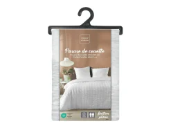 Discount Douceur d'intérieur Juego de cama de 3 piezas de microfibra 240 x 220 cm Blanco