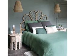 Juego de cama de gasa de algodón liso 240 x 220 cm
