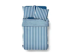 Today Ropa De Cama^Juego de cama de rayas veraniegas - 240 x 220 cm - Matrimonial - Algodón estampado a rayas Azul