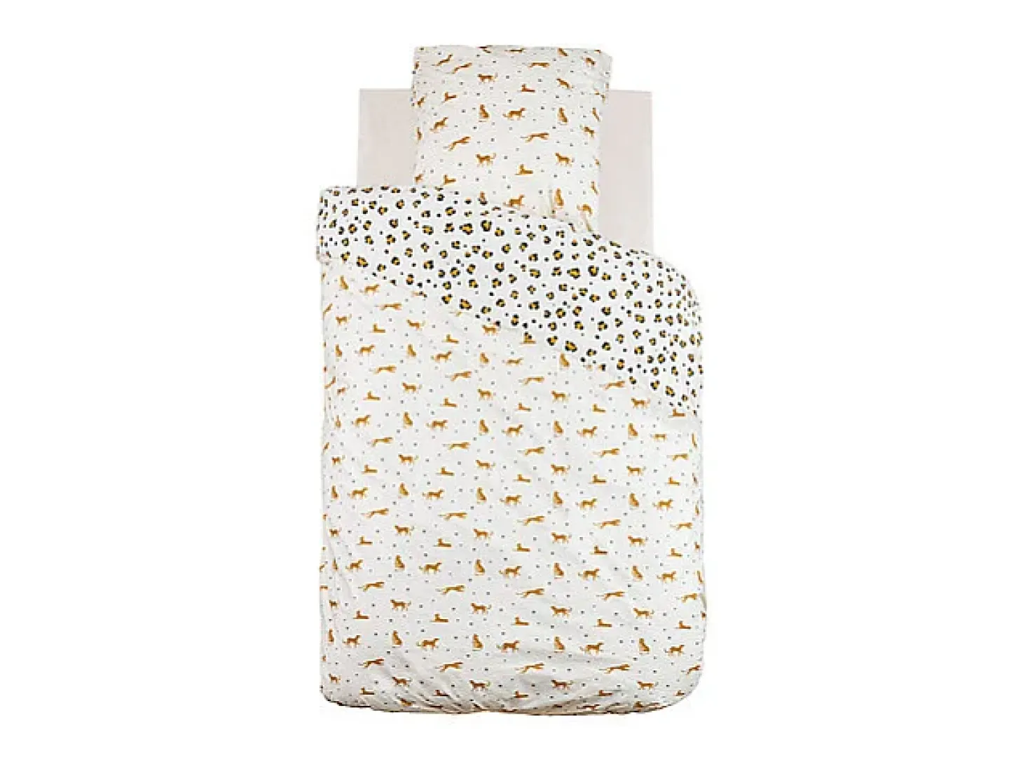 Juego de cama reversible leopardo para niños 140 x 200 cm