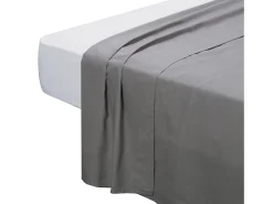 Juego de cama 90x190cm| PIKOLIN HOME| 100% Algodón| 4 piezas| Gris