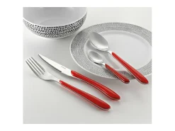 Online Amefa Juego de cubiertos de 24 piezas Eclat Rouge Moderne - Mango , Acero inoxidable brillante, Hoja microdentada Rojo