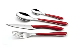 Online Amefa Juego de cubiertos de 24 piezas Eclat Rouge Moderne - Mango , Acero inoxidable brillante, Hoja microdentada Rojo
