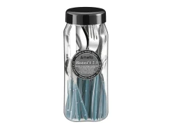 Discount Amefa Juego de cubiertos de 24 piezas Bistro 1-2-3 en denim con mangos de polipropileno de colores y remaches de acero inoxidable Azul